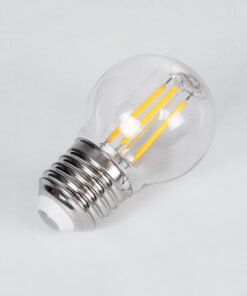 GloboStar® 99004 Λάμπα LED Long Filament E27 G45 Γλομπάκι 4W 400lm 360° AC 220-240V IP20 Φ4.5 x Υ7.5cm Θερμό Λευκό 2700K με Διάφανο Γυαλί - Dimmable - 3 Years Warranty 10 99004 4