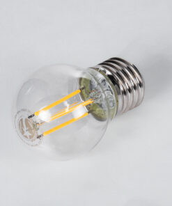 GloboStar® 99005 Λάμπα LED Long Filament E27 G45 Γλομπάκι 5W 500lm 360° AC 220-240V IP20 Φ4.5 x Υ7.5cm Θερμό Λευκό 2700K με Διάφανο Γυαλί - Dimmable - 3 Years Warranty 9 99005 3