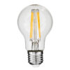 GloboStar® GloboStar® 99007 Λάμπα LED Long Filament E27 A60 Γλόμπος 8W 800lm 360° AC 220-240V IP20 Φ6 x Υ10.5cm Θερμό Λευκό 2700K με Διάφανο Γυαλί - Dimmable - 3 Χρόνια Εγγύηση