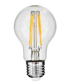 GloboStar® GloboStar® 99007 Λάμπα LED Long Filament E27 A60 Γλόμπος 8W 800lm 360° AC 220-240V IP20 Φ6 x Υ10.5cm Θερμό Λευκό 2700K με Διάφανο Γυαλί - Dimmable - 3 Χρόνια Εγγύηση