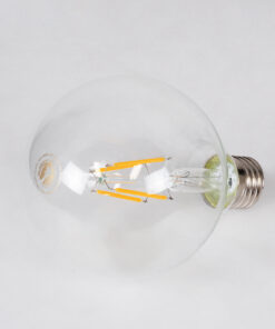 Alternative view of GloboStar® 99009 Λάμπα LED Long Filament E27 G95 Γλόμπος 4W 400lm 360° AC 220-240V IP20 Φ9.5 x Υ13.5cm Θερμό Λευκό 2700K με Διάφανο Γυαλί - Dimmable - 3 Years Warranty
