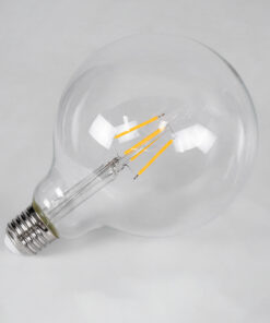 GloboStar® 99012 Λάμπα LED Long Filament E27 G125 Γλόμπος 4W 400lm 360° AC 220-240V IP20 Φ12.5 x Υ18cm Θερμό Λευκό 2700K με Διάφανο Γυαλί - Dimmable - 3 Years Warranty 10 99012 4