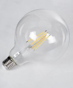 GloboStar® 99013 Λάμπα LED Long Filament E27 G125 Γλόμπος 8W 800lm 360° AC 220-240V IP20 Φ12.5 x Υ18cm Θερμό Λευκό 2700K με Διάφανο Γυαλί - Dimmable - 3 Years Warranty 10 99013 4