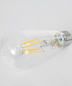 Alternative view of GloboStar® 99015 Λάμπα LED Long Filament E27 ST64 Αχλάδι 4W 400lm 360° AC 220-240V IP20 Φ6.4 x Υ14cm Θερμό Λευκό 2700K με Διάφανο Γυαλί Dimmable - 3 Χρόνια Εγγύηση