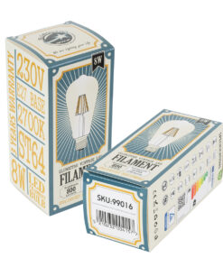 GloboStar® 99016 Λάμπα LED Long Filament E27 ST64 Αχλάδι 8W 800lm 360° AC 220-240V IP20 Φ6.4 x Υ14cm Θερμό Λευκό 2700K με Διάφανο Γυαλί - Dimmable - 3 Years Warranty 12 99016 6