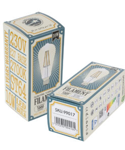 GloboStar® 99017 Λάμπα LED Long Filament E27 ST64 Αχλάδι 10W 1000lm 360° AC 220-240V IP20 Φ6.4 x Υ14cm Θερμό Λευκό 2700K με Διάφανο Γυαλί - Dimmable - 3 Years Warranty 12 99017 6