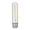 GloboStar® GloboStar® 99019 Λάμπα LED Long Filament E27 T30 Σωλήνας 4W 400lm 360° AC 220-240V IP20 Φ3 x Υ13.5cm Θερμό Λευκό 2700K με Διάφανο Γυαλί - Dimmable - 3 Years Warranty