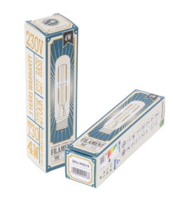 GloboStar® 99019 Λάμπα LED Long Filament E27 T30 Σωλήνας 4W 400lm 360° AC 220-240V IP20 Φ3 x Υ13.5cm Θερμό Λευκό 2700K με Διάφανο Γυαλί - Dimmable - 3 Years Warranty 12 99019 6