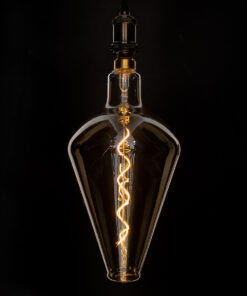 GloboStar® 99022 Λάμπα LED Soft S Spiral Filament E27 BA200 ROCKET Γλόμπος 6W 420lm 360° AC 220-240V IP20 Φ20 x Υ41.5cm Ultra Θερμό Λευκό 2200K με Μελί Γυαλί - Dimmable - 3 Years Warranty 11 99022 5