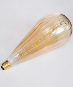 GloboStar® 99024 Λάμπα LED Soft S Spiral Filament E27 OT120 ZEPPELIN Γλόμπος 6W 420lm 360° AC 220-240V IP20 Φ12 x Υ46cm Ultra Θερμό Λευκό 2200K με Μελί Γυαλί - Dimmable - 3 Years Warranty 10 99024 4