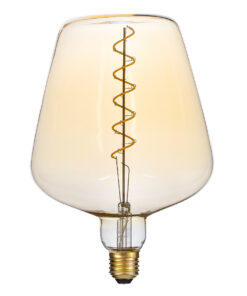 GloboStar® GloboStar® 99025 Λάμπα LED Soft S Spiral Filament E27 NT170 BRANDY Γλόμπος 6W 420lm 360° AC 220-240V IP20 Φ17 x Υ23cm Ultra Θερμό Λευκό 2200K με Μελί Γυαλί - Dimmable - 3 Years Warranty