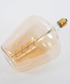 Alternative view of GloboStar® 99025 Λάμπα LED Soft S Spiral Filament E27 NT170 BRANDY Γλόμπος 6W 420lm 360° AC 220-240V IP20 Φ17 x Υ23cm Ultra Θερμό Λευκό 2200K με Μελί Γυαλί - Dimmable - 3 Years Warranty