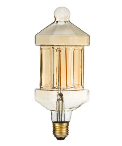 GloboStar® GloboStar® 99026 Λάμπα LED Long Filament E27 FT95 LANTERN Γλόμπος 8W 650lm 360° AC 220-240V IP20 Φ9.5 x Υ21.5cm Ultra Θερμό Λευκό 2200K με Μελί Γυαλί - Dimmable - 3 Years Warranty