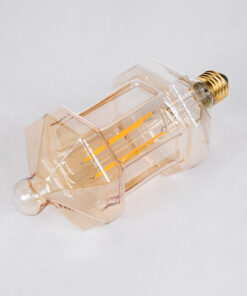 Alternative view of GloboStar® 99026 Λάμπα LED Long Filament E27 FT95 LANTERN Γλόμπος 8W 650lm 360° AC 220-240V IP20 Φ9.5 x Υ21.5cm Ultra Θερμό Λευκό 2200K με Μελί Γυαλί - Dimmable - 3 Years Warranty