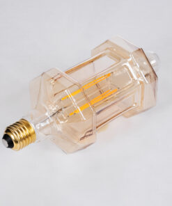 GloboStar® 99026 Λάμπα LED Long Filament E27 FT95 LANTERN Γλόμπος 8W 650lm 360° AC 220-240V IP20 Φ9.5 x Υ21.5cm Ultra Θερμό Λευκό 2200K με Μελί Γυαλί - Dimmable - 3 Years Warranty 10 99026 4