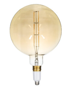 GloboStar® GloboStar® 99029 Λάμπα LED Long Filament E27 G300 BULETTE Γλόμπος 10W 800lm 360° AC 220-240V IP20 Φ30 x Υ49cm Ultra Θερμό Λευκό 2200K με Μελί Γυαλί - Dimmable - 3 Years Warranty - The Bigger Bulb in Greece