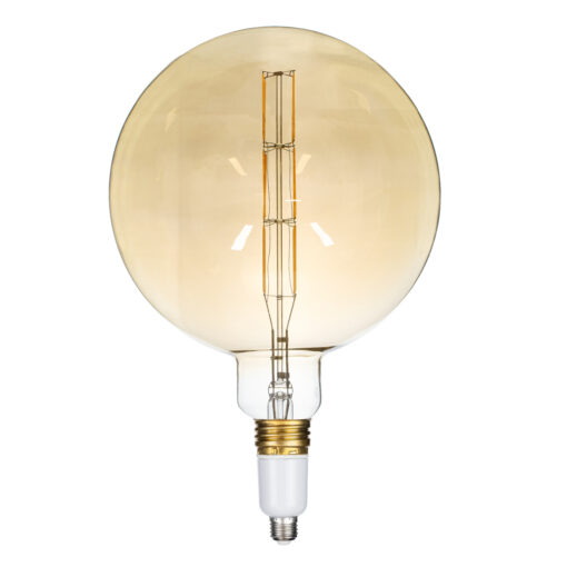 GloboStar® GloboStar® 99029 Λάμπα LED Long Filament E27 G300 BULETTE Γλόμπος 10W 800lm 360° AC 220-240V IP20 Φ30 x Υ49cm Ultra Θερμό Λευκό 2200K με Μελί Γυαλί - Dimmable - 3 Years Warranty - The Bigger Bulb in Greece
