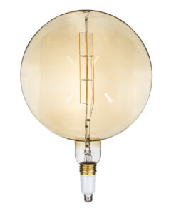 GloboStar® GloboStar® 99030 Λάμπα LED Long Filament E27 G380 ORBITAL Γλόμπος 10W 800lm 360° AC 220-240V IP20 Φ38 x Υ55cm Ultra Θερμό Λευκό 2200K με Μελί Γυαλί - Dimmable - 3 Years Warranty - The Bigger Bulb in Greece