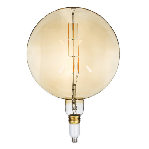 GloboStar® GloboStar® 99030 Λάμπα LED Long Filament E27 G380 ORBITAL Γλόμπος 10W 800lm 360° AC 220-240V IP20 Φ38 x Υ55cm Ultra Θερμό Λευκό 2200K με Μελί Γυαλί - Dimmable - 3 Years Warranty - The Bigger Bulb in Greece