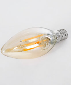 Alternative view of GloboStar® 99031 Λάμπα LED Long Filament E14 C35 Κεράκι 4W 350lm 360° AC 220-240V IP20 Φ3.5 x Υ10.5cm Ultra Θερμό Λευκό 2200K με Μελί Γυαλί Dimmable - 3 Χρόνια Εγγύηση