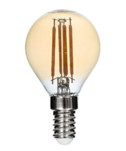 GloboStar® GloboStar® 99033 Λάμπα LED Long Filament E14 G45 Γλομπάκι 4W 350lm 360° AC 220-240V IP20 Φ4.5 x Υ7.5cm Ultra Θερμό Λευκό 2200K με Μελί Γυαλί - Dimmable - 3 Years Warranty