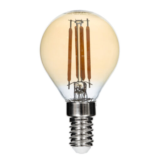 GloboStar® GloboStar® 99033 Λάμπα LED Long Filament E14 G45 Γλομπάκι 4W 350lm 360° AC 220-240V IP20 Φ4.5 x Υ7.5cm Ultra Θερμό Λευκό 2200K με Μελί Γυαλί - Dimmable - 3 Years Warranty