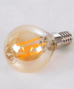 Alternative view of GloboStar® 99033 Λάμπα LED Long Filament E14 G45 Γλομπάκι 4W 350lm 360° AC 220-240V IP20 Φ4.5 x Υ7.5cm Ultra Θερμό Λευκό 2200K με Μελί Γυαλί - Dimmable - 3 Years Warranty