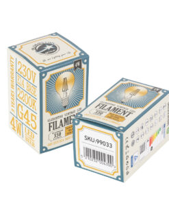 GloboStar® 99033 Λάμπα LED Long Filament E14 G45 Γλομπάκι 4W 350lm 360° AC 220-240V IP20 Φ4.5 x Υ7.5cm Ultra Θερμό Λευκό 2200K με Μελί Γυαλί - Dimmable - 3 Years Warranty 12 99033 6