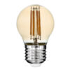 GloboStar® GloboStar® 99034 Λάμπα LED Long Filament E27 G45 Γλομπάκι 4W 350lm 360° AC 220-240V IP20 Φ4.5 x Υ7.5cm Ultra Θερμό Λευκό 2200K με Μελί Γυαλί - Dimmable - 3 Years Warranty