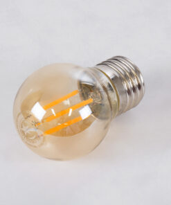 Alternative view of GloboStar® 99034 Λάμπα LED Long Filament E27 G45 Γλομπάκι 4W 350lm 360° AC 220-240V IP20 Φ4.5 x Υ7.5cm Ultra Θερμό Λευκό 2200K με Μελί Γυαλί - Dimmable - 3 Years Warranty