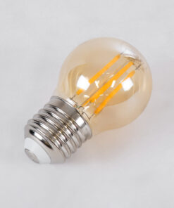 GloboStar® 99034 Λάμπα LED Long Filament E27 G45 Γλομπάκι 4W 350lm 360° AC 220-240V IP20 Φ4.5 x Υ7.5cm Ultra Θερμό Λευκό 2200K με Μελί Γυαλί - Dimmable - 3 Years Warranty 10 99034 4
