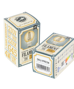 GloboStar® 99034 Λάμπα LED Long Filament E27 G45 Γλομπάκι 4W 350lm 360° AC 220-240V IP20 Φ4.5 x Υ7.5cm Ultra Θερμό Λευκό 2200K με Μελί Γυαλί - Dimmable - 3 Years Warranty 12 99034 6