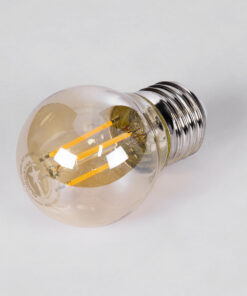 Alternative view of GloboStar® 99035 Λάμπα LED Long Filament E27 G45 Γλομπάκι 5W 450lm 360° AC 220-240V IP20 Φ4.5 x Υ7.5cm Ultra Θερμό Λευκό 2200K με Μελί Γυαλί - Dimmable - 3 Years Warranty