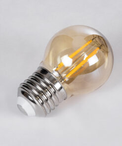 GloboStar® 99035 Λάμπα LED Long Filament E27 G45 Γλομπάκι 5W 450lm 360° AC 220-240V IP20 Φ4.5 x Υ7.5cm Ultra Θερμό Λευκό 2200K με Μελί Γυαλί - Dimmable - 3 Years Warranty 10 99035 4