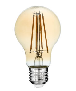 GloboStar® GloboStar® 99037 LED Long Filament Bulb E27 A60 Globe 8W 720lm 360° AC 220-240V IP20 D6 x H10.5cm Ultra Θερμό Λευκό 2200K με Μελί Γυαλί - Dimmable - 3 Years Warranty