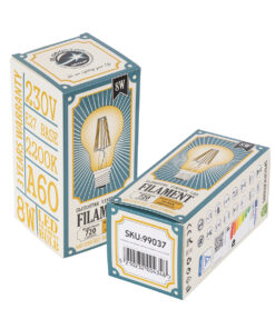 GloboStar® 99037 LED Long Filament Bulb E27 A60 Globe 8W 720lm 360° AC 220-240V IP20 D6 x H10.5cm Ultra Θερμό Λευκό 2200K με Μελί Γυαλί - Dimmable - 3 Years Warranty 12 99037 6