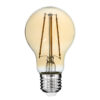 GloboStar® GloboStar® 99038 Λάμπα LED Long Filament E27 A60 Γλόμπος 10W 900lm 360° AC 220-240V IP20 Φ6 x Υ10.5cm Ultra Θερμό Λευκό 2200K με Μελί Γυαλί - Dimmable - 3 Χρόνια Εγγύηση