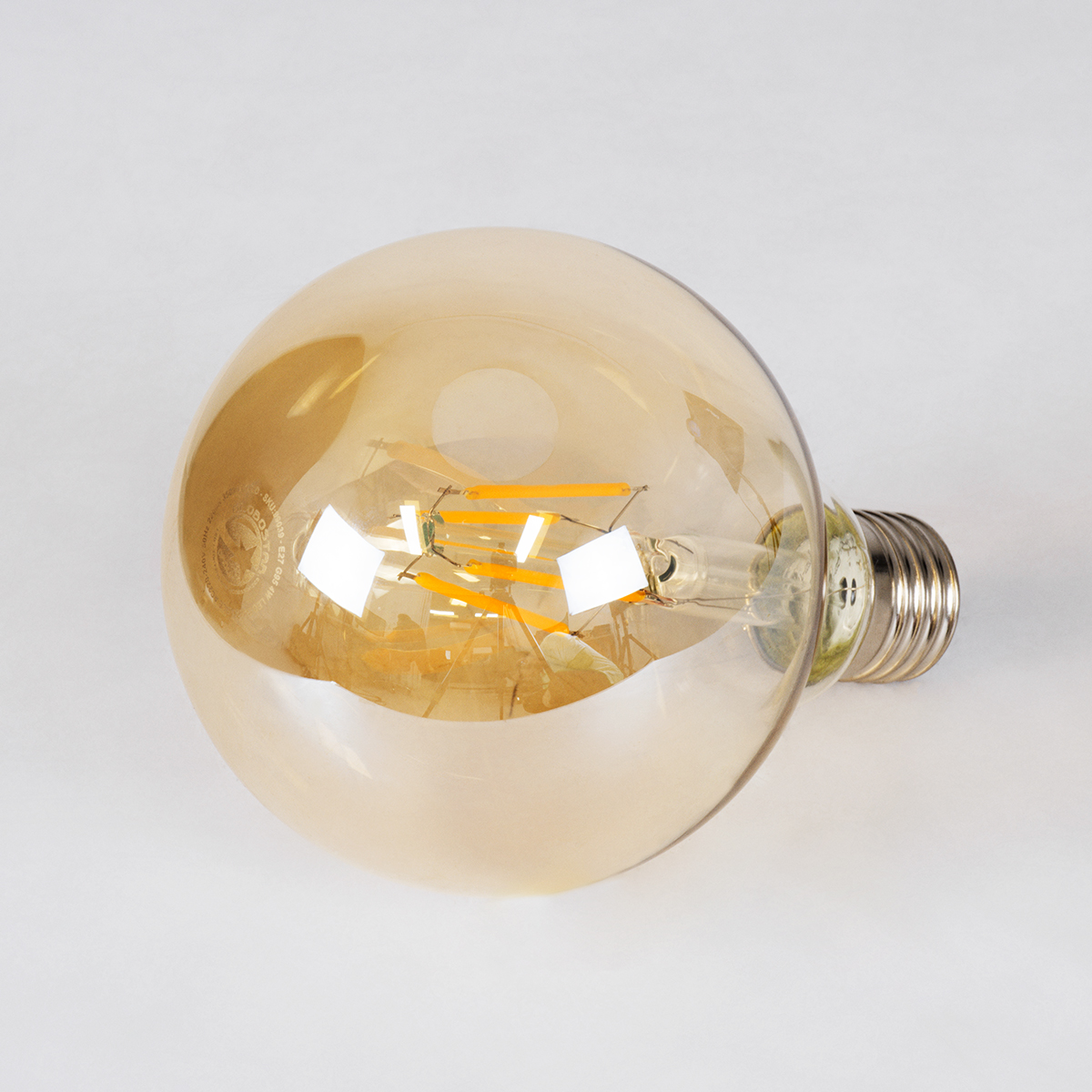 GloboStar® 99039 LED Long Filament Bulb E27 G95 Globe 4W 350lm 360° AC 220-240V IP20 D9.5 x H13.5cm Ultra Θερμό Λευκό 2200K με Μελί Γυαλί - Dimmable - 3 Years Warranty 4 GloboStar® 99039 LED Long Filament Bulb E27 G95 Globe 4W 350lm 360° AC 220-240V IP20 D9.5 x H13.5cm Ultra Θερμό Λευκό 2200K με Μελί Γυαλί - Dimmable - 3 Years Warranty - Image 2