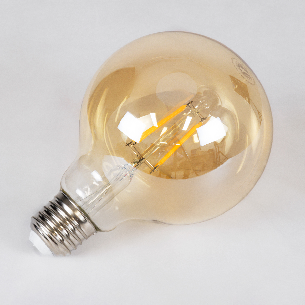 GloboStar® 99039 LED Long Filament Bulb E27 G95 Globe 4W 350lm 360° AC 220-240V IP20 D9.5 x H13.5cm Ultra Θερμό Λευκό 2200K με Μελί Γυαλί - Dimmable - 3 Years Warranty 5 GloboStar® 99039 LED Long Filament Bulb E27 G95 Globe 4W 350lm 360° AC 220-240V IP20 D9.5 x H13.5cm Ultra Θερμό Λευκό 2200K με Μελί Γυαλί - Dimmable - 3 Years Warranty - Image 3