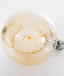 GloboStar® 99043 Λάμπα LED Long Filament E27 G125 Γλόμπος 8W 720lm 360° AC 220-240V IP20 Φ12.5 x Υ18cm Ultra Θερμό Λευκό 2200 K με Μελί Γυαλί Dimmable - 3 Χρόνια Εγγύηση 8 99043 3