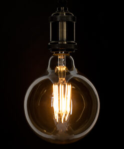 GloboStar® 99044 Λάμπα LED Long Filament E27 G125 Γλόμπος 12W 1080lm 360° AC 220-240V IP20 Φ12.5 x Υ18cm Ultra Θερμό Λευκό 2200K με Μελί Γυαλί - Dimmable - 3 Years Warranty 11 99044 5