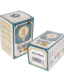 GloboStar® 99044 Λάμπα LED Long Filament E27 G125 Γλόμπος 12W 1080lm 360° AC 220-240V IP20 Φ12.5 x Υ18cm Ultra Θερμό Λευκό 2200K με Μελί Γυαλί - Dimmable - 3 Years Warranty 12 99044 6