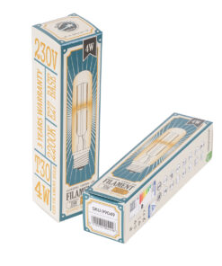 GloboStar® 99049 Λάμπα LED Long Filament E27 T30 Σωλήνας 4W 350lm 360° AC 220-240V IP20 Φ3 x Υ13.5cm Ultra Θερμό Λευκό 2200K με Μελί Γυαλί - Dimmable - 3 Years Warranty 12 99049 6