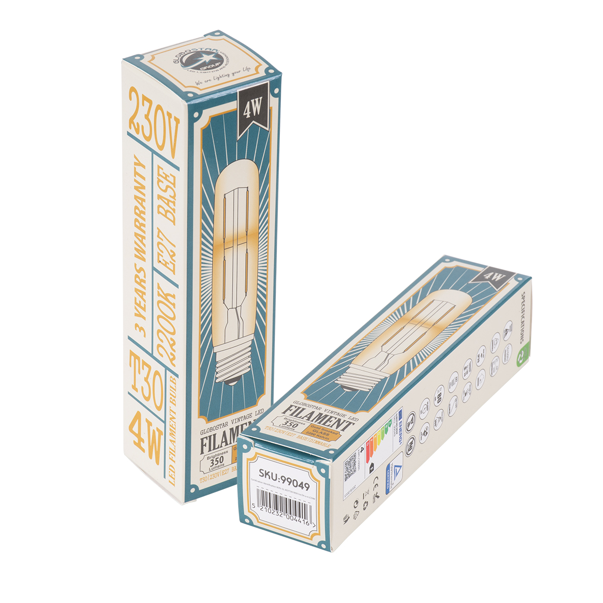 GloboStar® 99049 Λάμπα LED Long Filament E27 T30 Σωλήνας 4W 350lm 360° AC 220-240V IP20 Φ3 x Υ13.5cm Ultra Θερμό Λευκό 2200K με Μελί Γυαλί - Dimmable - 3 Years Warranty 7 GloboStar® 99049 Λάμπα LED Long Filament E27 T30 Σωλήνας 4W 350lm 360° AC 220-240V IP20 Φ3 x Υ13.5cm Ultra Θερμό Λευκό 2200K με Μελί Γυαλί - Dimmable - 3 Years Warranty - Image 5