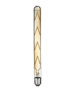 GloboStar® GloboStar® 99050 Λάμπα LED Long Filament E27 T30 Σωλήνας 8W 720lm 360° AC 220-240V IP20 Φ3 x Υ30cm Ultra Θερμό Λευκό 2200K με Μελί Γυαλί - Dimmable - 3 Years Warranty