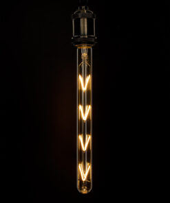 GloboStar® 99050 Λάμπα LED Long Filament E27 T30 Σωλήνας 8W 720lm 360° AC 220-240V IP20 Φ3 x Υ30cm Ultra Θερμό Λευκό 2200K με Μελί Γυαλί - Dimmable - 3 Years Warranty 11 99050 5