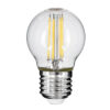 GloboStar® GloboStar® 99052 Λάμπα LED Long Filament E27 G45 Γλομπάκι 6W 660lm 360° AC 220-240V IP20 Φ4.5 x Υ7.5cm Φυσικό Λευκό 4000K με Διάφανο Γυαλί - Dimmable - 3 Years Warranty