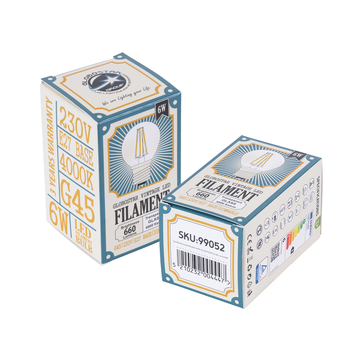 GloboStar® 99052 Λάμπα LED Long Filament E27 G45 Γλομπάκι 6W 660lm 360° AC 220-240V IP20 Φ4.5 x Υ7.5cm Φυσικό Λευκό 4000K με Διάφανο Γυαλί - Dimmable - 3 Years Warranty 7 GloboStar® 99052 Λάμπα LED Long Filament E27 G45 Γλομπάκι 6W 660lm 360° AC 220-240V IP20 Φ4.5 x Υ7.5cm Φυσικό Λευκό 4000K με Διάφανο Γυαλί - Dimmable - 3 Years Warranty - Image 5