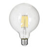 GloboStar® GloboStar® 99055 Λάμπα LED Long Filament E27 G125 Γλόμπος 12W 1320lm 360° AC 220-240V IP20 Φ12.5 x Υ18cm Φυσικό Λευκό 4000K με Διάφανο Γυαλί - Dimmable - 3 Years Warranty