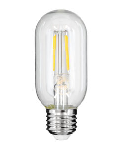 GloboStar® GloboStar® 99057 Λάμπα LED Long Filament E27 T45 Σωλήνας 4W 440lm 360° AC 220-240V IP20 Φ4.5 x Υ11cm Φυσικό Λευκό 4000K με Διάφανο Γυαλί - Dimmable - 3 Years Warranty